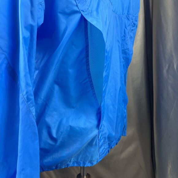 Vintage 90s Nike 1/2 Zip Windbreaker Jacket Sz L Spell Out Swoosh Blue Pullover - Picture 6 of 12